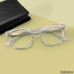 Transparent Color Semi Round Eyeglasses