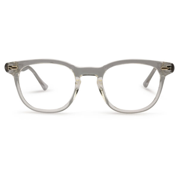 Transparent Color Semi Round Eyeglasses